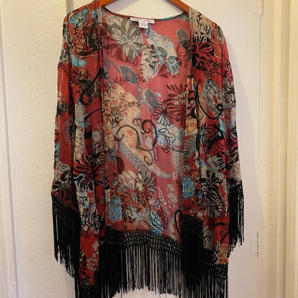NWOT Sans souci fringe cover up - Picture 9 of 9